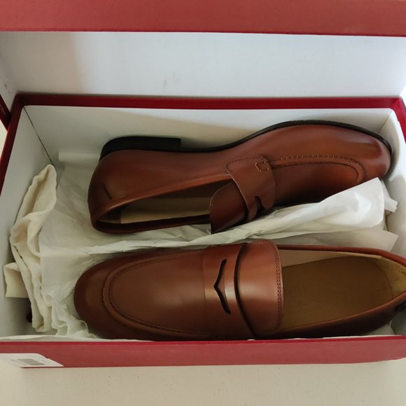 NiB Salvatore Ferragamo Men\'s Goyamvit Best Penny Loafer Brown Size 8 EE FLD222